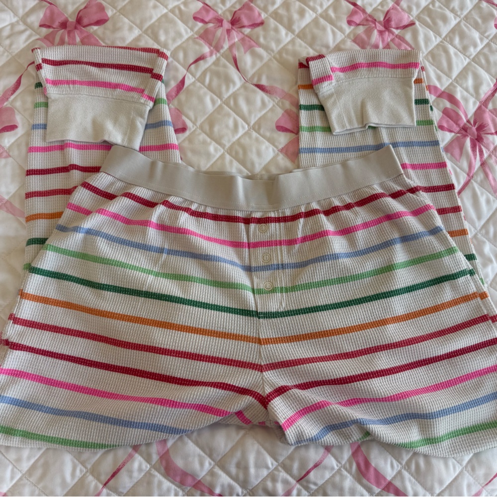 Wondershop Cozy Knit Sweater with Red and Cream Stripes